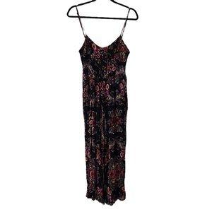 Patrons of Peace Back Tie Floral Jumpsuit